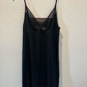 Victoria's Secret Black Sheer Lace Chemise